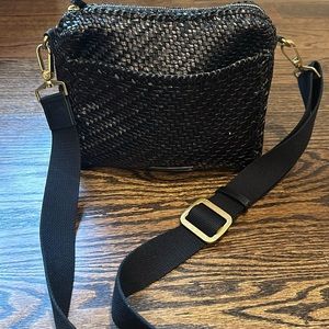 Loeffler Randall black cross body bag